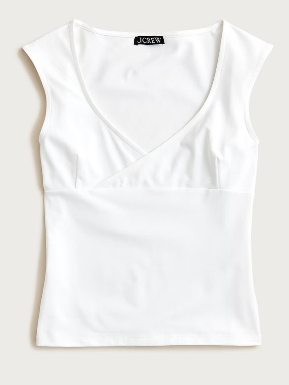 J. Crew Stretch Cotton Cap-sleeve Crossover Shirt